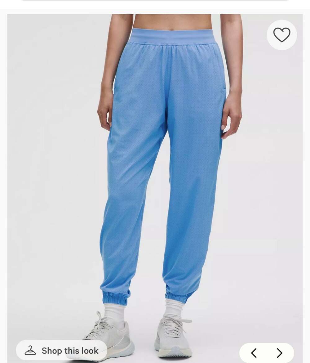 NWT Lululemon Adapted State Perforated High-Rise Jogger Size 8 Pool Blue - Picture 2 of 7